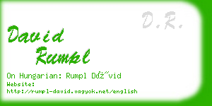 david rumpl business card